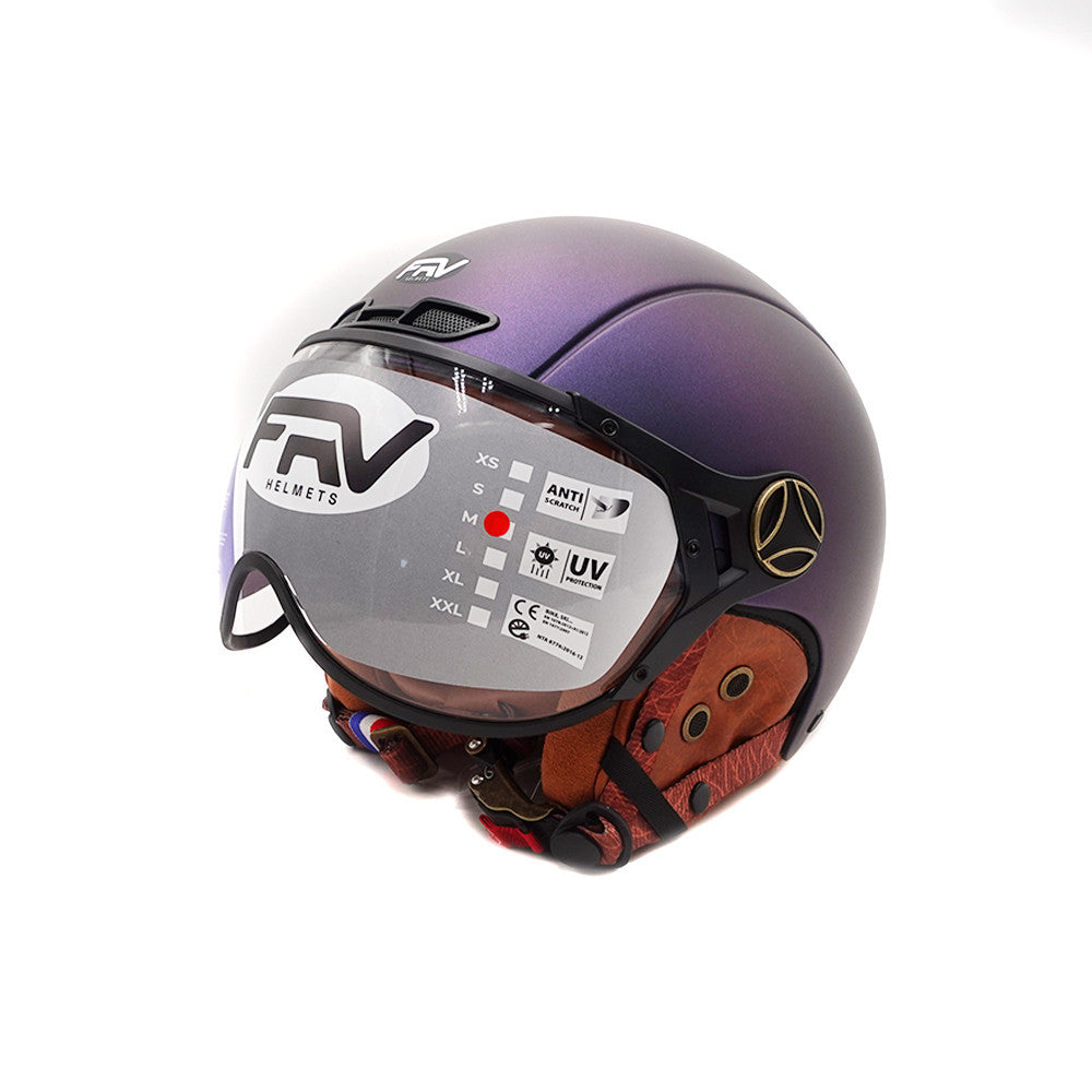 Casque JET FRV bleu mat caméléon (taille XS à XXL) (XS)