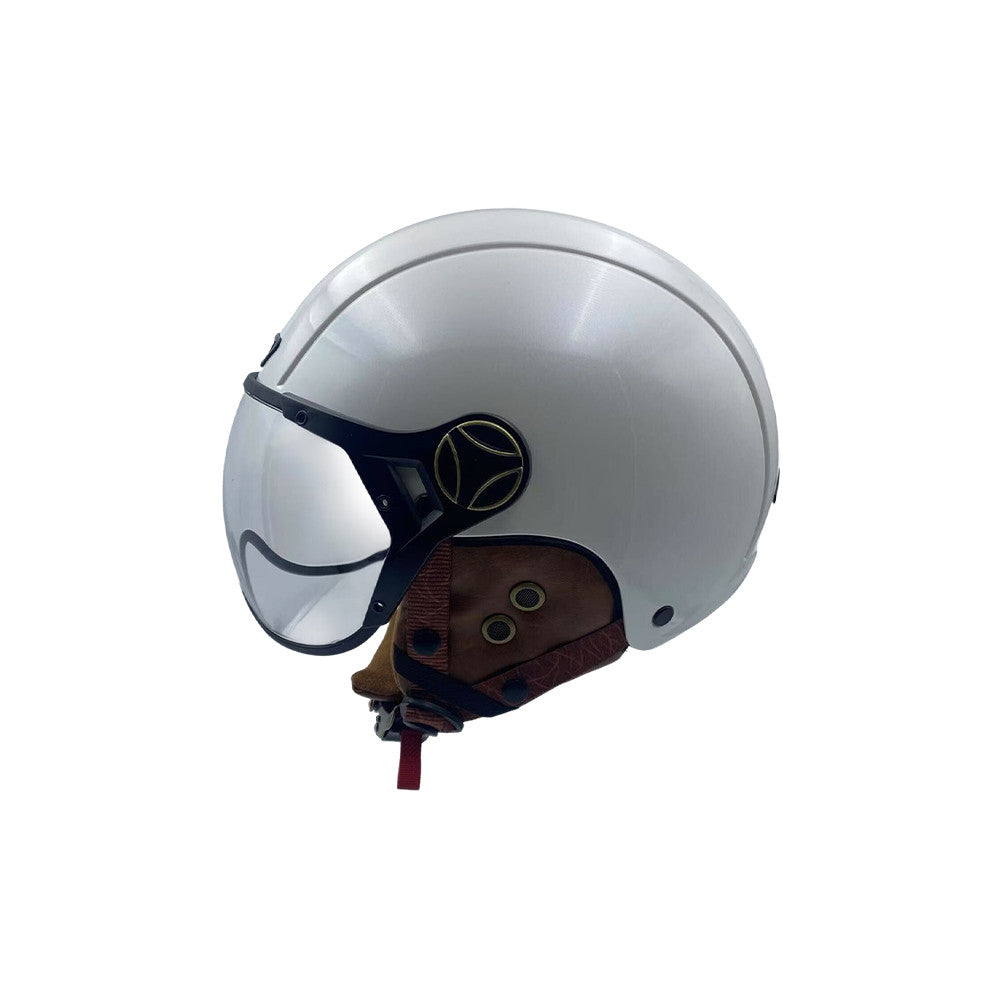 Casque JET FRV blanc brillant (taille XS à XXL)