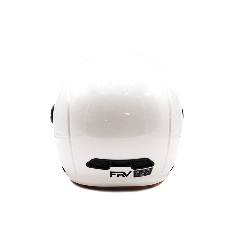 Casque JET FRV blanc brillant (taille XS à XXL) (L)